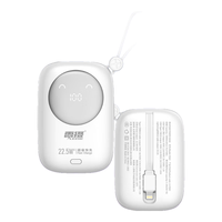 雷摄（LEISE）R36D充电宝10000毫安时自带快充双线PD支持66W/22.5W超级快充迷你便携手提移动电源（白色） 1万毫安自带双线22.5w快充/白色