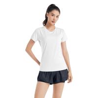迪卡侬运动速干衣女夏季跑步T恤瑜伽短袖半袖上衣WSLS2 白色-升级款 L