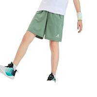 特步（XTEP）儿童夏季男童运动五分裤运动休闲短裤百搭薄款短裤 地衣绿【Sport标】 160cm