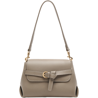 BeLLE 百丽 托斯卡纳系列真皮包包女2023冬新通勤女包斜挎小方包X6834DX3 大象灰 F