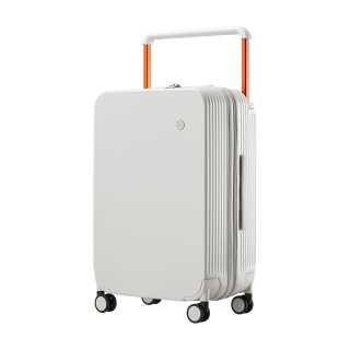 米熙 宽拉杆登机箱20英寸行李箱大容量旅行箱子男密码箱女烟白82