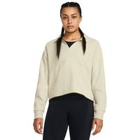 安德玛（UNDERARMOUR）Unstoppable女子抓绒橄榄球训练运动短身卫衣1382746 粉砂灰273 L
