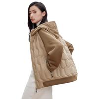 鸭鸭羽绒服鸭鸭（YAYA）2024年冬季羽绒服女常规款轻薄时尚款外套 卡其色 S（15天内发）