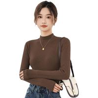 秋冬季半高领毛衣保暖内搭修身气质百搭女式针织衫长袖打底衫上衣