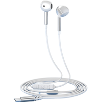 千飒 HIFI好音质 有线耳机 线 麦  有线充电 白银色 Type-C