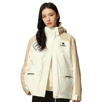 CAMEL 骆驼 风暴户外暴雨防水冲锋衣女三合一工装外套登山服男