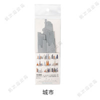 小洁匠选物理加湿器宿舍不插电桌面卧室无雾蒸发式婴儿空气保湿器 加湿纸-城市图案