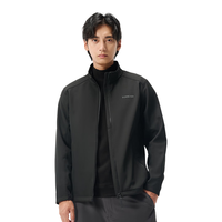 探路者(TOREAD)软壳服24秋冬男士防风保暖登山服 户外徒步夹克外套TAEECM91862 黑色 XL