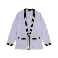 MAJE 秋冬季温柔小香风复古气质V领针织衫开衫外套优雅显瘦
