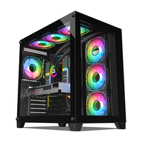 EVESKY积至 海景房PRO全景版海景房机箱（钢化玻璃/左右分区/360水冷/10风扇位/ATX主板/40系显卡） 海景房PRO-黑色+3个暮光炫彩风扇