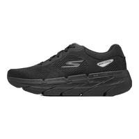 斯凯奇(Skechers)男鞋厚底缓震跑步鞋透气网面舒适专业MAX CUSHION科技厚底运动鞋 全黑色 39.5