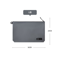 异刃虎旅行防水收纳包卡包洗漱收纳袋化妆包干湿分离文证件袋杂物大小包 深灰色L号