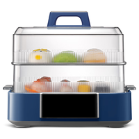 摩飞 电器多功能电蒸锅家用智能速蒸锅全透明视窗不锈钢蒸格预约12LMR1158  12L