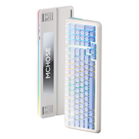 MCHOSE 迈从K99客制化机械键盘蓝牙/无线/有线三模gasket结构全键热插拔电竞游戏办公 冰川渐层-琉光冰淇淋