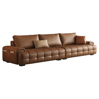  顾家家居 KUKA  90.YG.1219 劳伦斯真皮沙发 多人位 卡其色 3.4m