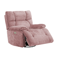 乐至宝 功能沙发布艺单人沙发懒人沙发客厅沙发可摇可躺喵喵糖633 萌动粉-电动 萌动粉-电动