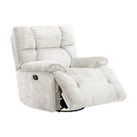 乐至宝 功能沙发布艺单人沙发懒人沙发客厅沙发可摇可躺喵喵糖633 奶樱白-电动