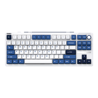 艾卢比 ilovbee B87胶坨坨麻将音金属旋钮机械键盘2.4G无线蓝牙有线三模游戏办公客制化侧刻87键RGB热插拔gasket 蜂识(剑兰轴)RGB-三模-自带麻将音 蜂识(剑兰轴)RGB- 三模-自带麻将音