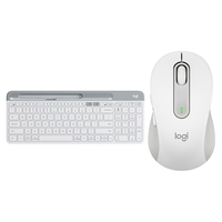  logitech/罗技 跨屏切换 无线键鼠套装+手机支架  无背光 芍药白