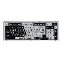  logitech/罗技 琥珀系列 双模客制化热插拔 机械键盘+黑白骑士键帽  K98M黑色-冰透黑白 单色背光 机械轴