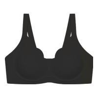 Ubras 心软支撑花瓣杯内衣女胸罩背心-黑色S
