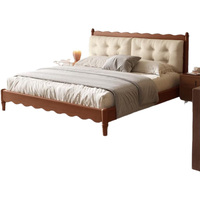 顾家家居 KUKA  法式中古风实木床主卧布艺床小尺寸泡芙床可拆卸靠包布床DS9160 【杏仁茶】可拆卸·奶油风 1800*2000