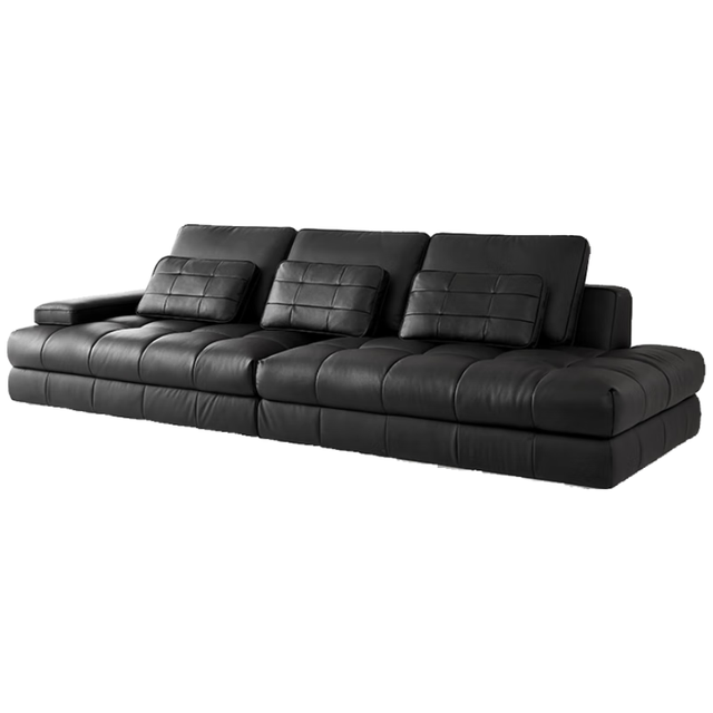 京东京造 家居劳伦斯真皮沙发  2.8m 扶手+靠包灵活调整