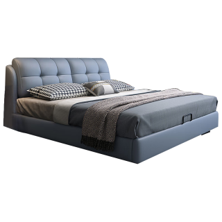 惠寻 京东自有品牌 床现代风单人床1.5米床大床1.8米x2米双人床主卧 单床 1.8米x2米