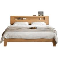 源氏木语 Seattle/西雅图系列 实木夜光床1.2米