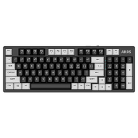 AKOS 阿考斯 BC98 96键 2.4G蓝牙 双模无线机械键盘 黑白 AKOS轴 无光