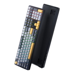 狼蛛 108键 三模机械键盘 星夜黑 焦糖拿铁轴 RGB