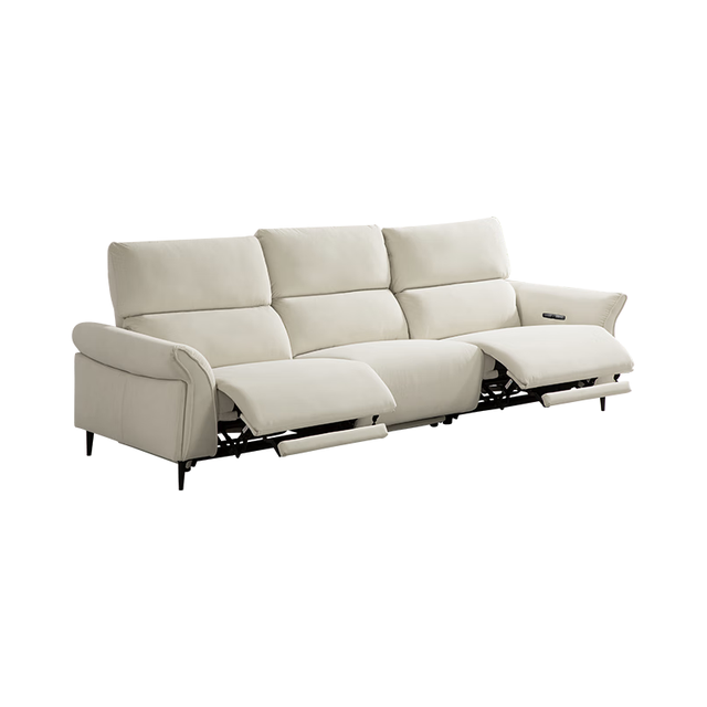 芝华仕 头等舱现代简约布艺 三人位双电动-摩洛哥蓝 15天发货