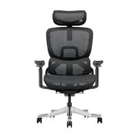 永艺Flow360人体工学椅电脑椅久坐舒适办公椅撑腰椅学习椅整椅 黑色-高配魔术扶手-带搁脚