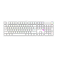 HELLO GANSS GS3104T Pro KTT晶粉轴 白羽 RGB 机械键盘