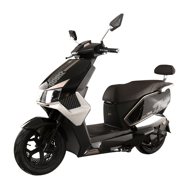 五星钻豹 2000W电动摩托车 72V35AH长续航电动车 电瓶车外卖车 X3 钢琴黑/亮光帝金