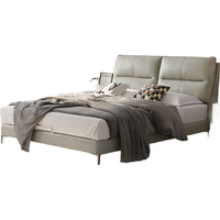 QuanU 全友 家居 真皮床现代简约头层牛皮艺软包主卧室双人大床1.8x2米116019