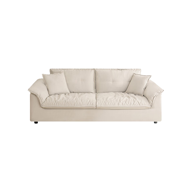 京东京造 云帆 奶油风布艺沙发 2.1m 防猫抓短绒布