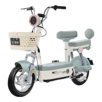 宝岛电动自行车柠檬48V20Ah超威铅酸电池续航70km简易大踏板奶糖绿