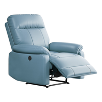 ZY 中源家居 5270 功能单人沙发椅 蓝色 科技布手动可坐可躺款
