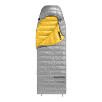 Naturehike挪客户外蝉翼羽绒睡袋成人户外冬季加厚防寒保暖睡袋轻量被子隔脏睡袋 适宜4.7~13.2℃/星空灰CW400/L