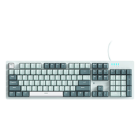 ThundeRobot 雷神 K104松石 104键 有线机械键盘 混彩背光键盘 电脑游戏笔记本办公键盘 全键无冲 红轴