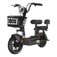 小羚羊小魔方48V12AH铅酸电动车可上牌电动自行车免费送装上门 源彩黑