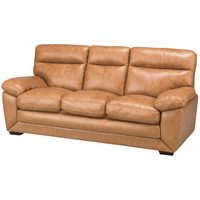 NITORI 宜得利 家居 家具高档真皮沙发头层牛皮宽坐直排客厅沙发 奥尔良 三人位 浅棕色