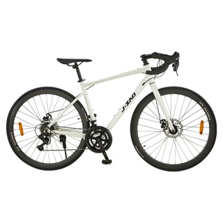 京东京造 公路自行车破风RX1公路车成人学生14速米白色（身高160-180）