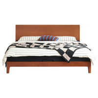 PLUS会员、今日必买：源氏木语 实木床 1800*2000mm 杨木柚木色