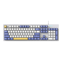 ThundeRobot 雷神 K104稚趣 104键 有线机械键盘 全键热插拔 混彩背光键盘 电脑游戏笔记本办公键盘 红轴