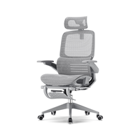 永艺M69Pro人体工学椅电竞椅办公椅电脑椅人工力学座椅全网椅久坐椅子 灰色特网-3D翻折扶手-带搁脚