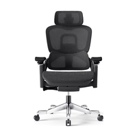 永艺撑腰椅Flow550 人体工学电脑椅 全网电竞椅午休可躺办公椅 550全网无搁脚-黑-整椅