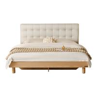 QuanU 全友 自然生活系列 129903 原木软包床 150*200cm 简约常规款