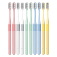 京东京造 细丝护龈抗菌牙刷 10支